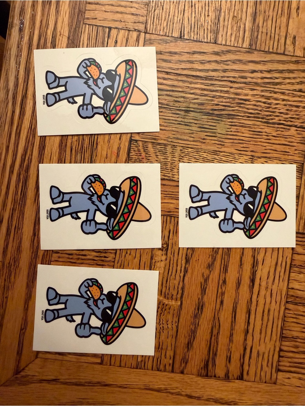 Goat USA with Sombrero Sticker Pack - 4 Pieces
